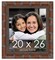 20x26 Wide Bamboo Picture Frame with UV-Resistant Acrylic & Acid Free Backing, Available in 4 Finishes - Brown, Black, Silver, and Natural